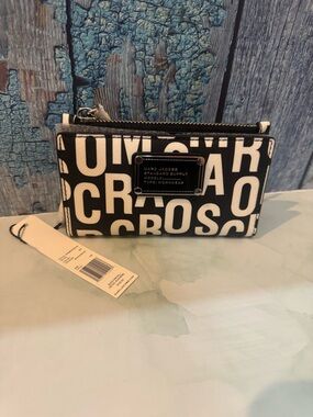Marc Jacobs Black and White Logo Card Pouch